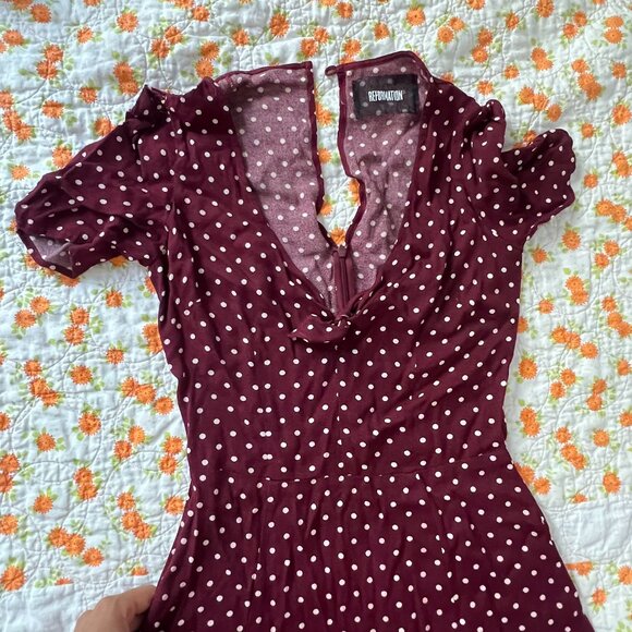 Reformation Irene Dress in Polka Dot (0, XS) - Picture 5 of 10
